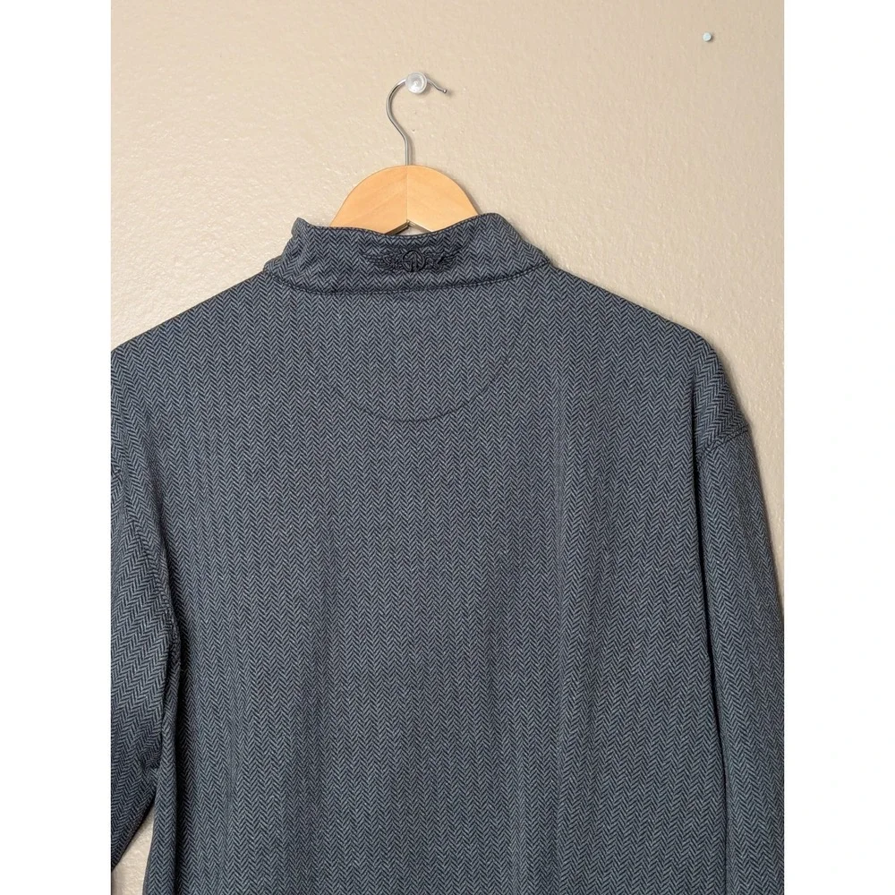 Straight Down 1/4 Zip Pullover Mens Large Grey Herringbone Paddy McGregors Golf